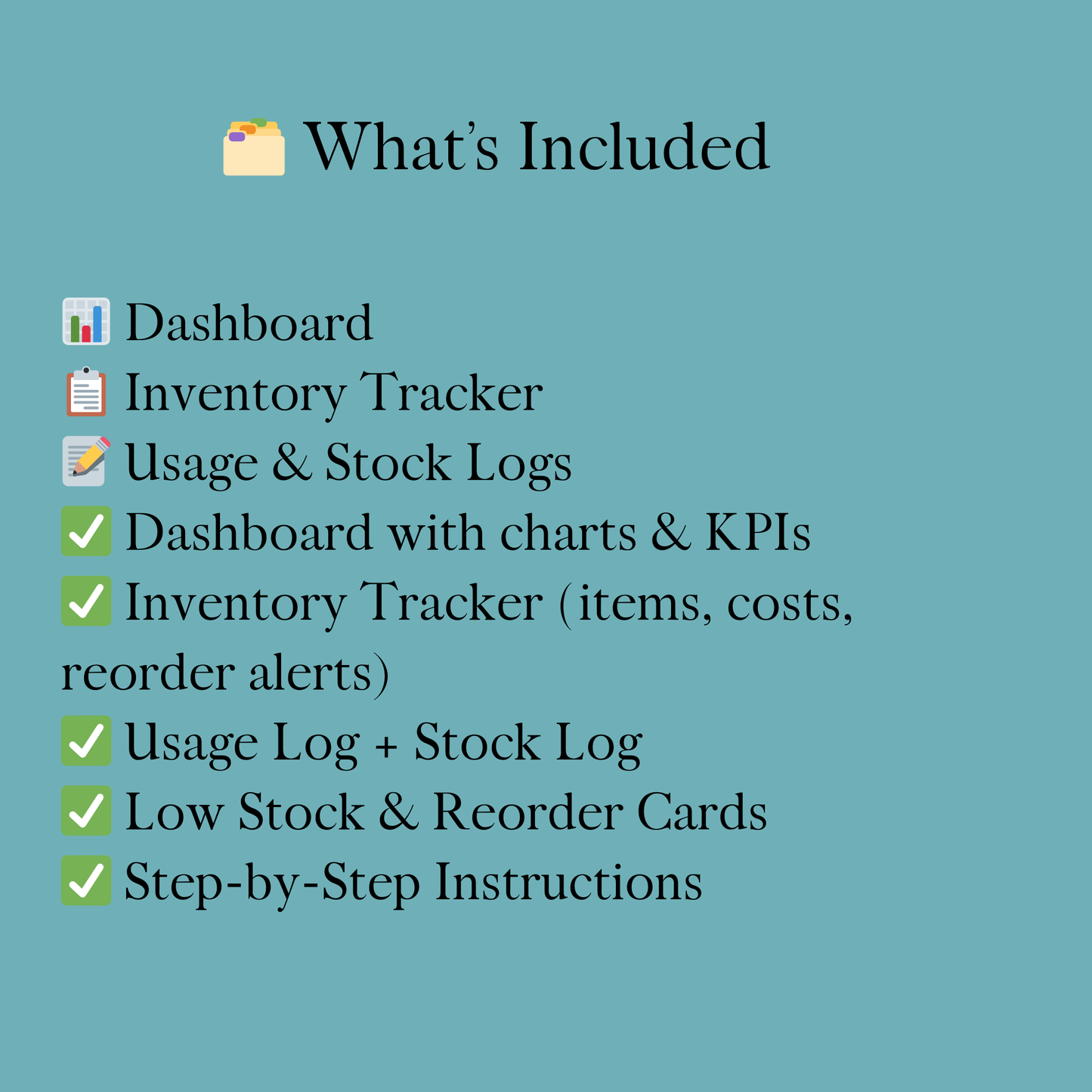 Inventory Management Tracker | Small Business Inventory Spreadsheet | Stock, Sales & Reorder Google Sheets Template