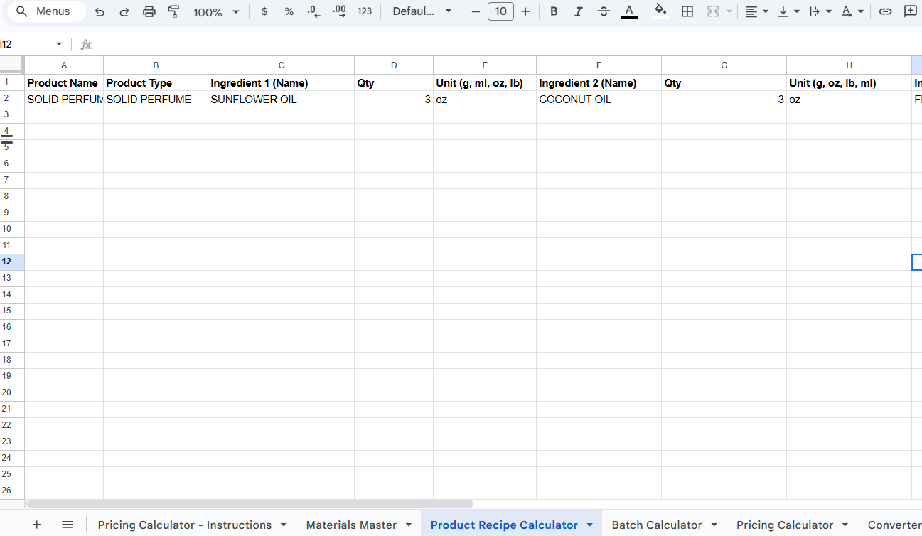 Handmade Product Pricing Calculator | Google Sheets for Candles, Soaps & Body Care (Retail + Wholesale)