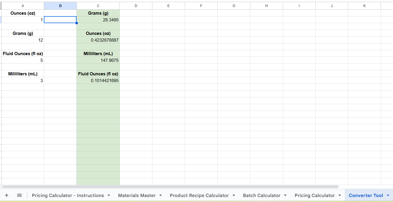 Handmade Product Pricing Calculator | Google Sheets for Candles, Soaps & Body Care (Retail + Wholesale)