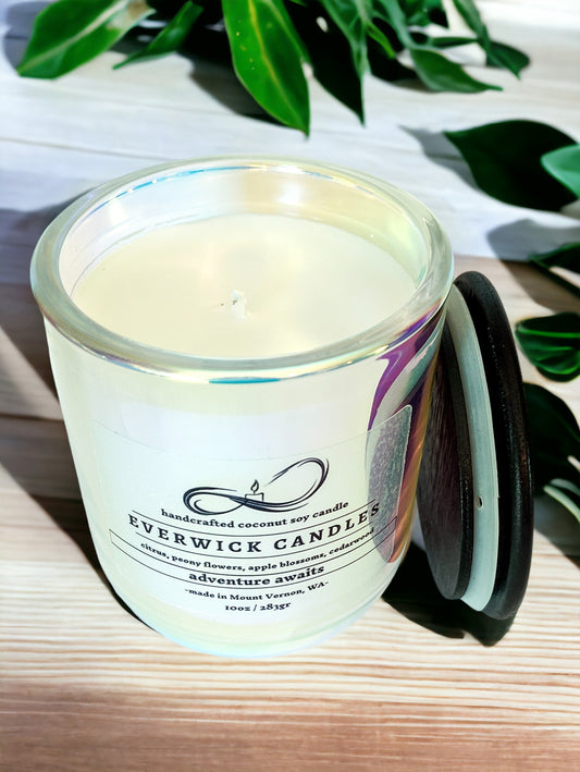 ADVENTURE AWAITS - Citrus, Peony Flowers, Apple Blossoms, Atlas Cedarwood