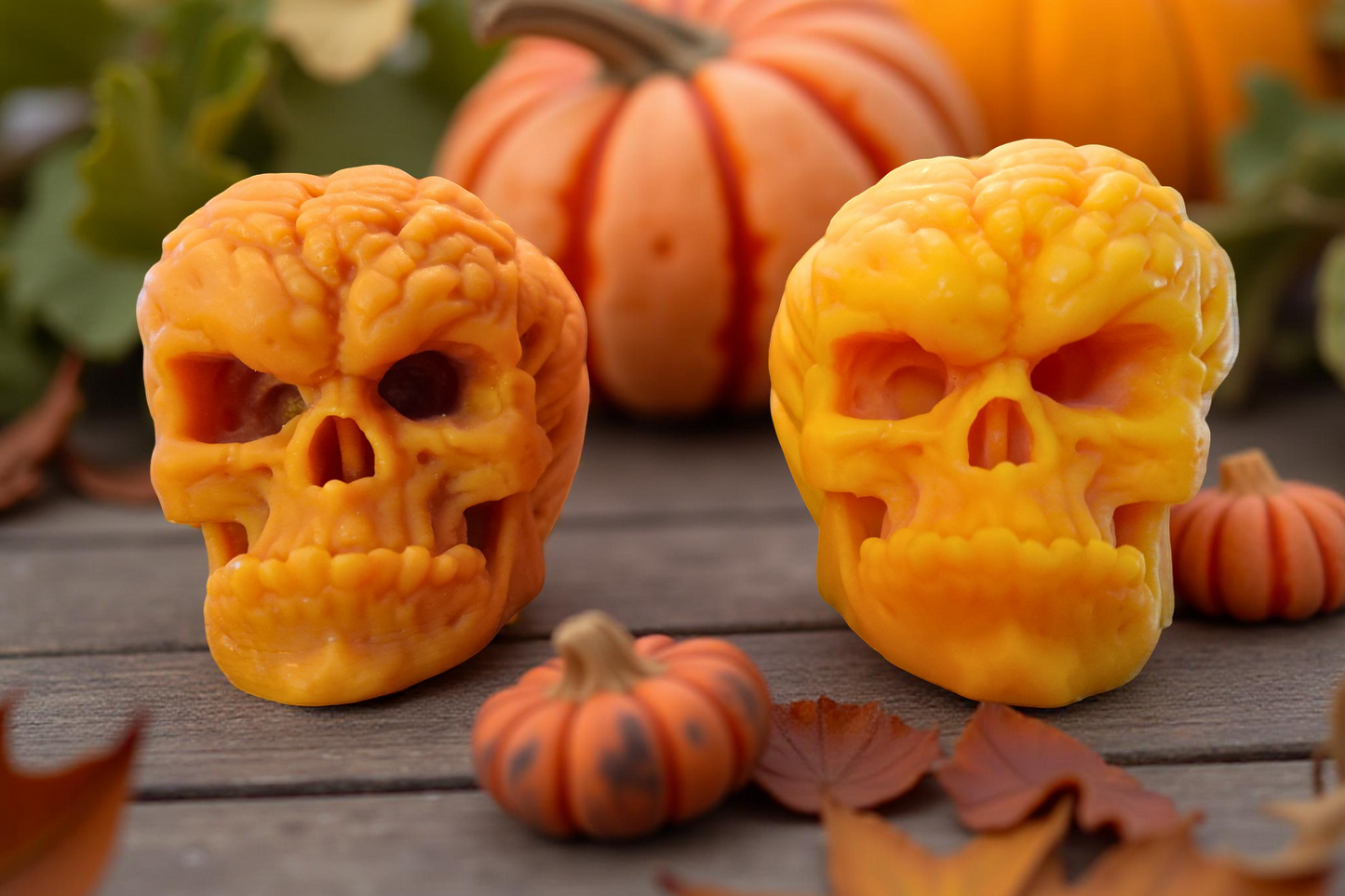 Wicked Jack - Pumpkin Skull Pillar Candle