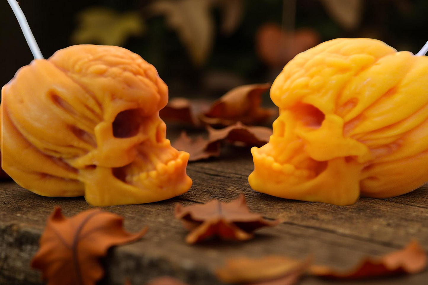 Wicked Jack - Pumpkin Skull Pillar Candle