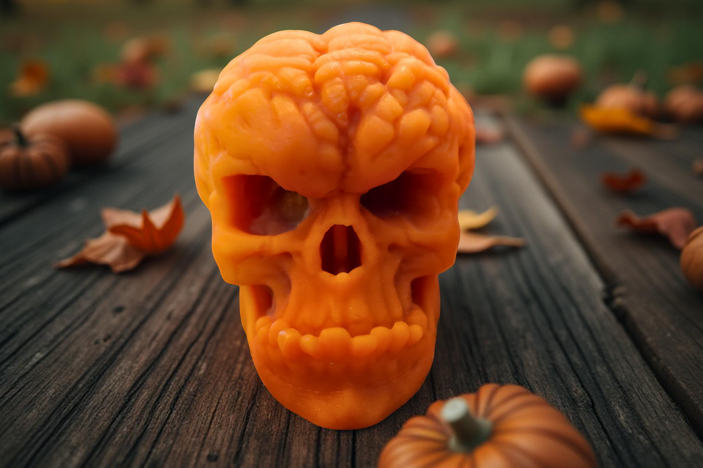 Wicked Jack - Pumpkin Skull Pillar Candle